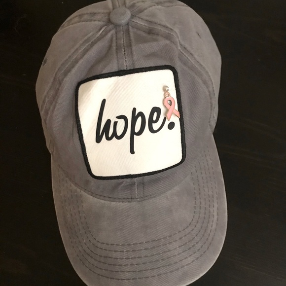 Hope BC Awareness Womens Gray Baseball Cap - Picture 1 of 7